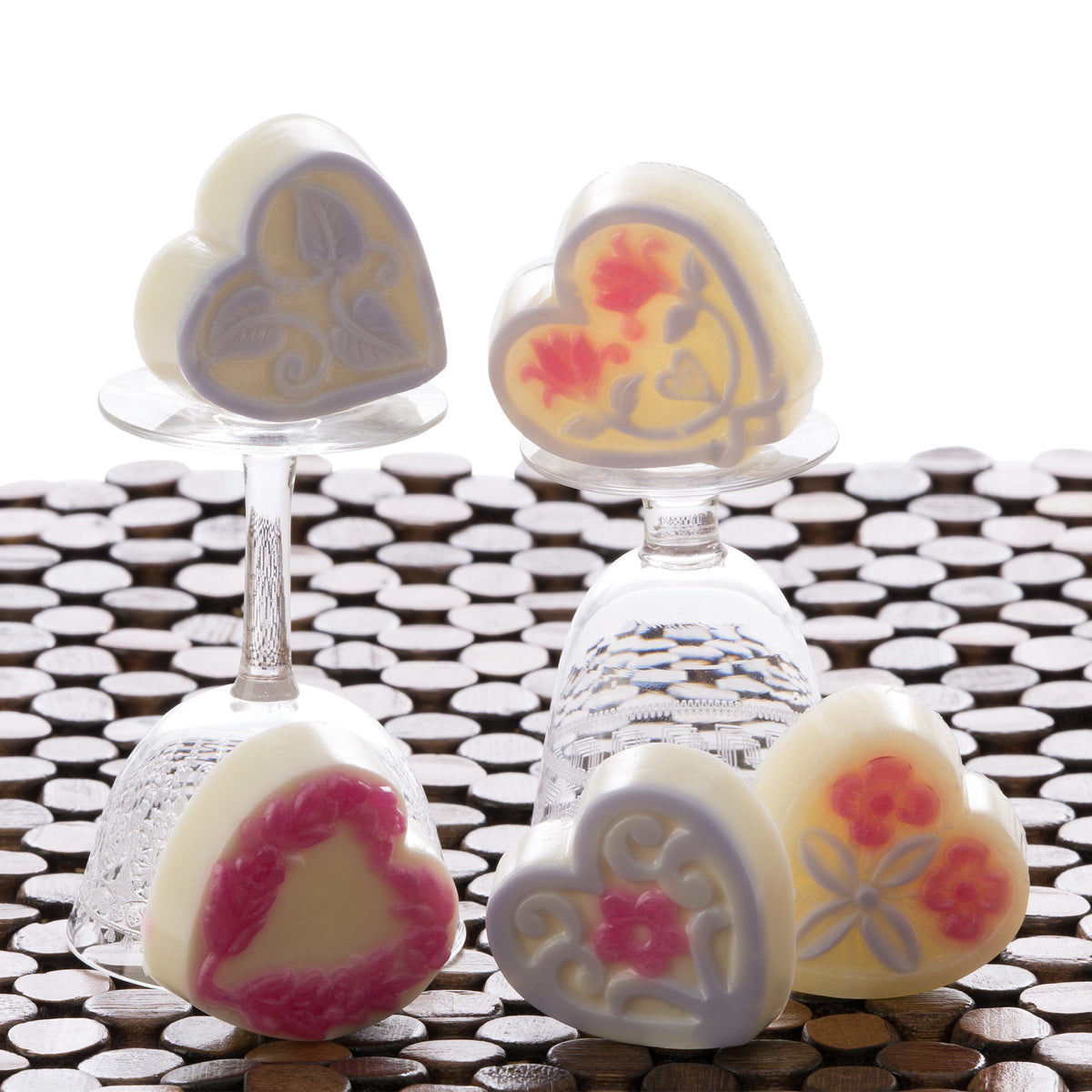 Guest 5 Hearts Soap Mold